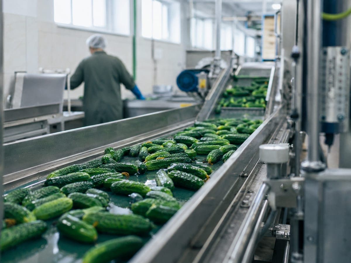 Línea de procesamiento de alimentos frescos — agro y producción de alimentos